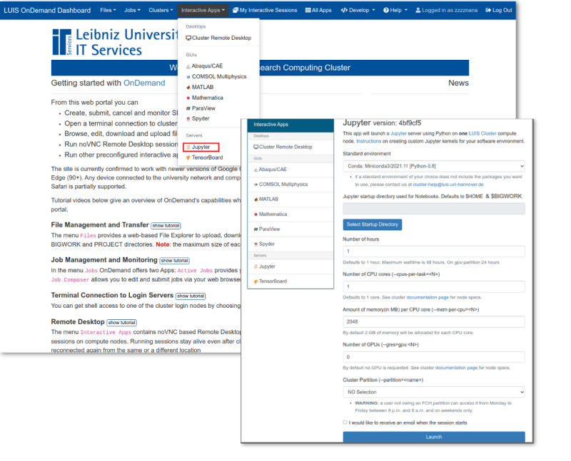  Jupyter on the cluster